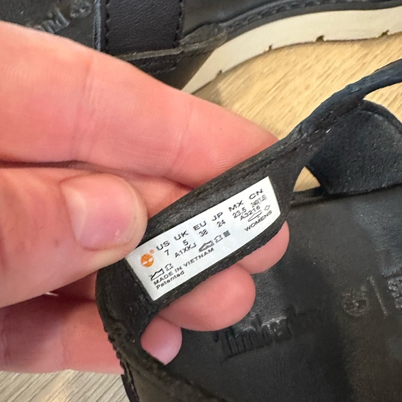 Timberland Women's Safari Dawn backstrap sandals in black full grain leather - Picture 5 of 7